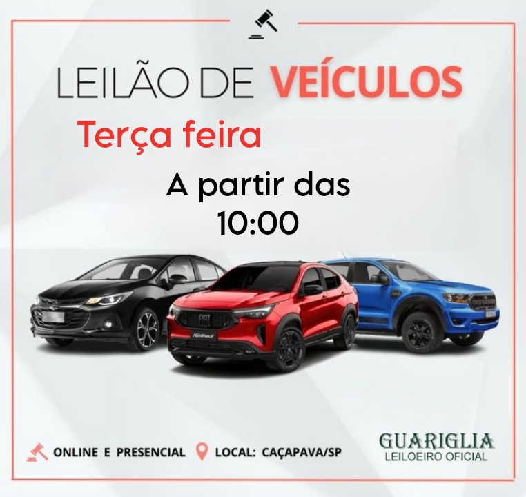 <center><b>Leilão de Veículos Recuperados de Financiamento</b> <center>Encerramento Dia 10/06/2025 as 10:00h
