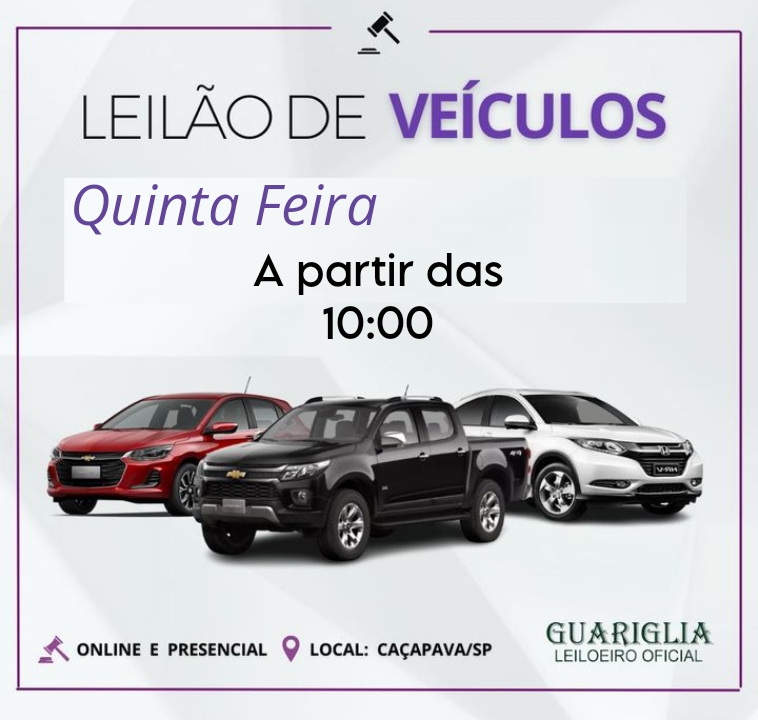 <center><b>Leilão de Veículos Recuperados de Financiamento</b> <center>Encerramento Dia 12/06/2025 as 10:00h