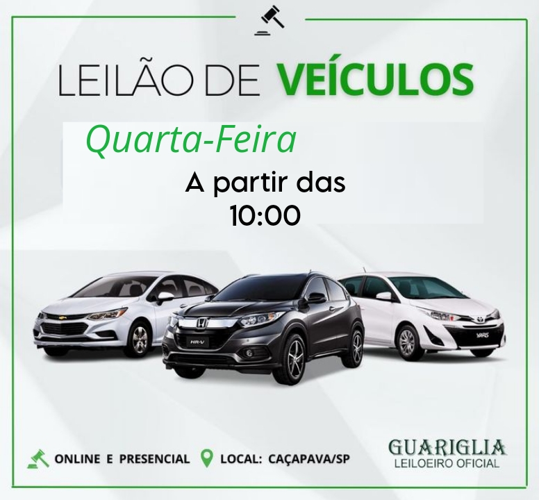 <center><b>Leilão de Veículos Recuperados de Financiamento</b> <center>Encerramento Dia 18/06/2025 as 10:00h